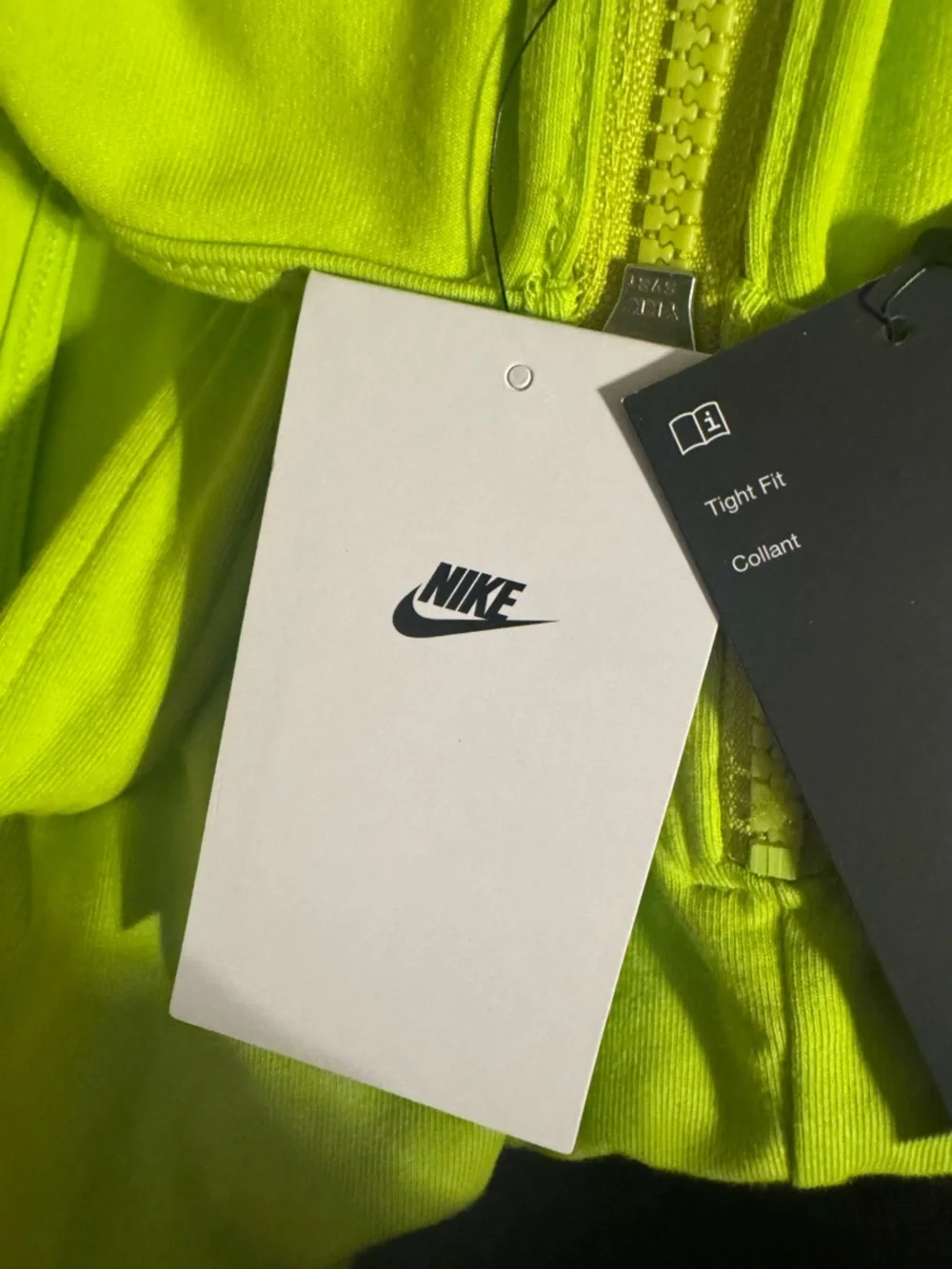 Nike Neon Lime Zip-Front Tank Dress